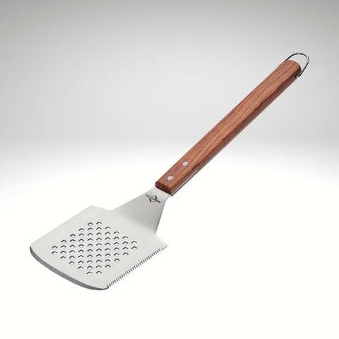 "Texas" BBQ turner w/ holes & serrated edge,  17" x 5" x .75"