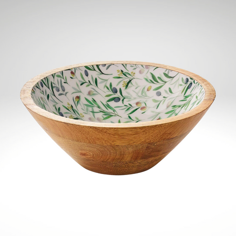 "Olive" Serving Bowl, Mango Wood, Small, 3" x 8" dia.