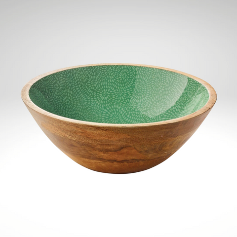 "Green" Serving Bowl, Mango Wood, Medium, 4.5" x 12" dia.