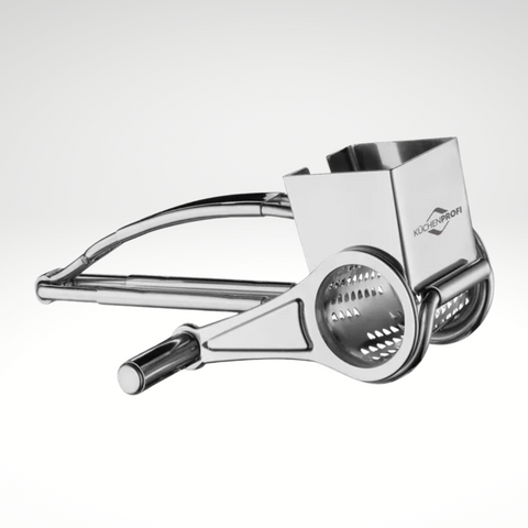 Stainless Steel Single Drum Rotary Cheese, Chocolate, and Nuts Grater