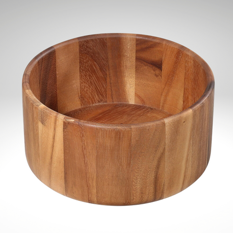 "Wood Salad Bowl, Acacia,  5.9" x 11.8" dia. "