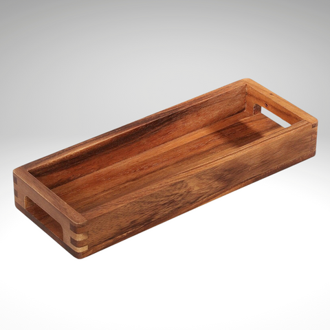 "Wood Serving Tray, Acacia, rectangular,  15.8" x 5.9" x 1.8"