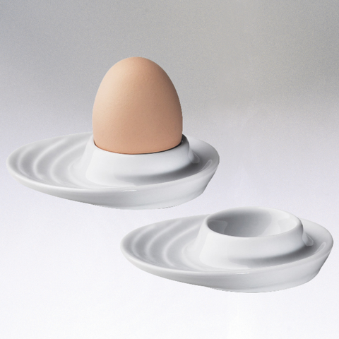 Kuchenprofi Egg Cup Set, 2 pcs., white porcelain, oval base, 3.5" x 3"